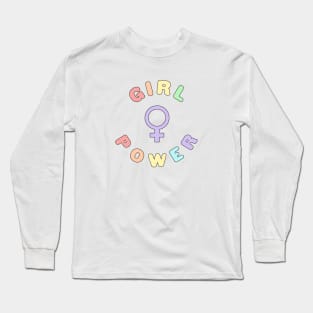 Girl Power Pastel Colors Long Sleeve T-Shirt